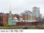 Cathedral mosque, rear facade, built 1902 - 1903,  Perm city, Russia (2019 год). Стоковое фото, фотограф Наталия Макарова / Фотобанк Лори