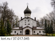 Cathedral of the Icon of the Mother of God Derzhavnaya. Gdov Kremlin. Gdov, Pskov Oblast. Стоковое фото, фотограф Konstantin Shabalin / Фотобанк Лори