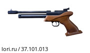 Modern small bore pistol on white background. Стоковое фото, фотограф Яков Филимонов / Фотобанк Лори