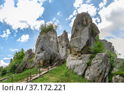 The rock complex of Tustan in Ukraine (2021 год). Стоковое фото, фотограф Sergii Zarev / Фотобанк Лори
