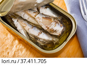 Pilchards in oil. Стоковое фото, фотограф Яков Филимонов / Фотобанк Лори
