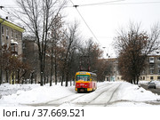 Tatra T3 (2008 год). Редакционное фото, фотограф Art Konovalov / Фотобанк Лори