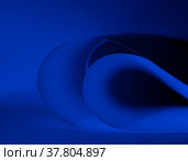 Abstract colored background, created with curved dark blue paper sheets. Стоковое фото, фотограф Yuriy Savin / Фотобанк Лори