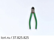 Cutting nippers side cuts on white background. Стоковое фото, фотограф Андрей Никитин / Фотобанк Лори