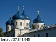 Крестовоздвиженский собор Свято-Юрьева монастыря. Великий Новгород (2019 год). Стоковое фото, фотограф Александр Щепин / Фотобанк Лори