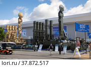 Международный военно-технический форум "Армия-2021". ЗРС "Антей-4000" на экспозиции концерна ВКО "Алмаз-Антей", расположенной на открытой площадке перед павильоном. Редакционное фото, фотограф Наталья Николаева / Фотобанк Лори