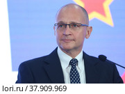 Сергей Кириенко. Российский государственный деятель. Первый заместитель Руководителя Администрации президента Российской Федерации с 5 октября 2016 года. Член Государственного Совета Российской Федерации с 21 декабря 2020 года. Герой Российской Федерации. (2018 год). Редакционное фото, фотограф Максим Коломыченко / Фотобанк Лори