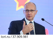 Сергей Кириенко. Российский государственный деятель. Первый заместитель Руководителя Администрации президента Российской Федерации с 5 октября 2016 года. Член Государственного Совета Российской Федерации с 21 декабря 2020 года. Герой Российской Федерации. (2018 год). Редакционное фото, фотограф Максим Коломыченко / Фотобанк Лори