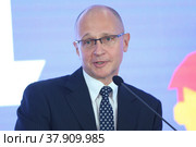 Сергей Кириенко. Российский государственный деятель. Первый заместитель Руководителя Администрации президента Российской Федерации с 5 октября 2016 года. Член Государственного Совета Российской Федерации с 21 декабря 2020 года. Герой Российской Федерации. (2018 год). Редакционное фото, фотограф Максим Коломыченко / Фотобанк Лори