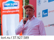 Бывший министр транспорта РФ, генеральный директор компании "АвтоВАЗ" Максим Соколов во время торжественной церемонии награждения участников международного ралли "Шелковый путь" в "Лужниках" города Москва, Россия (2022 год). Редакционное фото, фотограф Николай Винокуров / Фотобанк Лори