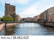 Река Мойка. Почтамтский мост. Санкт-Петербург (2009 год). Редакционное фото, фотограф Александр Щепин / Фотобанк Лори