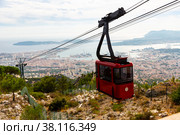 Toulon city and coastline from Faron mountain. Стоковое фото, фотограф Яков Филимонов / Фотобанк Лори