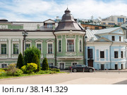 Москва, Вид на усадьбу Бухвостовых, расположенную во втором Зачатьевском переулке (2021 год). Стоковое фото, фотограф Pukhov K / Фотобанк Лори