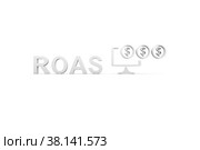 ROAS concept white background 3d render illustration. Стоковая иллюстрация, иллюстратор Максим Иванов / Фотобанк Лори