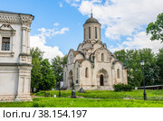 Собор Спаса Нерукотворного Образа (Спасский собор). Летний день. Спасо-Андроников монастырь. Москва (2022 год). Редакционное фото, фотограф E. O. / Фотобанк Лори