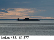 Атомная подводная лодка "Дмитрий Донской" в Арктике. Стоковое фото, фотограф Яковлев Сергей / Фотобанк Лори