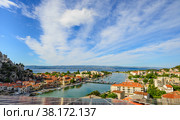 Landscape of the city Omish in nice summer day (2015 год). Стоковое фото, фотограф Михаил Аккуратoв / Фотобанк Лори