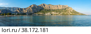 Panorama Omis from the sea side (2015 год). Стоковое фото, фотограф Михаил Аккуратoв / Фотобанк Лори