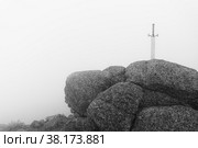 King Arthur's sword excalibur in stone (2022 год). Редакционное фото, фотограф Наталия Бушкевич / Фотобанк Лори