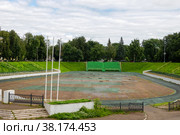 Открытый стадион "Спартаковец" в городе Ярославль (2020 год). Стоковое фото, фотограф Pukhov K / Фотобанк Лори