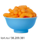 Close up cheese puff balls isolated on white. Стоковое фото, фотограф Сергей Толмачёв / Фотобанк Лори