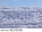 Winter ice landscape. Nanural winter background. Стоковое фото, фотограф Сергей Пристяжнюк (Serg Zastavkin) / Фотобанк Лори