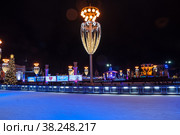 Москва. Новогодний каток на ВДНХ (2020 год). Редакционное фото, фотограф Алёшина Оксана / Фотобанк Лори