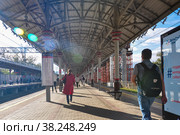 Платформа Окружная  МЦК (2020 год). Редакционное фото, фотограф Алёшина Оксана / Фотобанк Лори