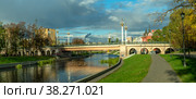 Набережная реки Орлик. Город Орёл (2022 год). Редакционное фото, фотограф Владимир Макеев / Фотобанк Лори