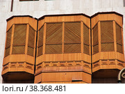 The vintage balcony in Al-balad district, Jeddah, Saudi Arabia (2020 год). Стоковое фото, фотограф Сергей Стрелков / Фотобанк Лори