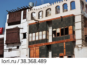The vintage balcony in Al-balad district, Jeddah, Saudi Arabia (2020 год). Стоковое фото, фотограф Сергей Стрелков / Фотобанк Лори