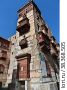 The vintage house in Al-balad district, Jeddah, Saudi Arabia (2020 год). Стоковое фото, фотограф Сергей Стрелков / Фотобанк Лори