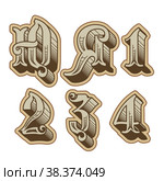 Vector decorative cyrillic font. Стоковая иллюстрация, иллюстратор Александр Володин / Фотобанк Лори