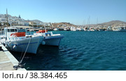 Harbour Nousa Paros Greece mediteranean island aegean. Стоковое фото, фотограф Andreas Muth-Hegener / Фотобанк Лори
