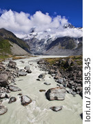 Nature of Hooker valley, New Zealand. Стоковое фото, фотограф Сергей Стрелков / Фотобанк Лори
