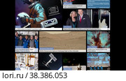 NASA website homepage on a computer screen. Редакционная анимация, аниматор FotograFF / Фотобанк Лори