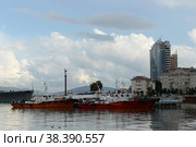 Лоцманские катера проекта 1459 у причала в морском порту города Новороссийска (2021 год). Редакционное фото, фотограф Free Wind / Фотобанк Лори