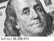 Бенджамин Франклин, портрет. Сто долларов (2020 год). Стоковое фото, фотограф Виталий Михайлюк / Фотобанк Лори
