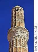 The vintage minaret in Sana'a, Yemen (2012 год). Стоковое фото, фотограф Сергей Стрелков / Фотобанк Лори