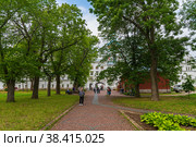 View of the holy gates of the Valaam monastery (2021 год). Редакционное фото, фотограф Михаил Аккуратoв / Фотобанк Лори