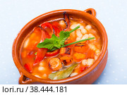 Bulgarian dish Bob chorba. Стоковое фото, фотограф Яков Филимонов / Фотобанк Лори