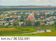 Летний городской пейзаж, город Суздаль, Владимирская область (2020 год). Стоковое фото, фотограф Сапрыгин Сергей / Фотобанк Лори