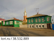 Жилые дома на улице Ленина, город Елец (2021 год). Стоковое фото, фотограф Сапрыгин Сергей / Фотобанк Лори