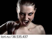 angry beautiful woman. Стоковое фото, фотограф Lekcej / Фотобанк Лори