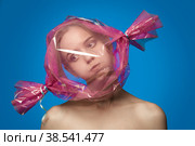 girl inside wrapper. Стоковое фото, фотограф Lekcej / Фотобанк Лори