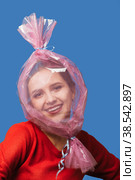 girl inside wrapper. Стоковое фото, фотограф Lekcej / Фотобанк Лори