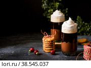 Layered Coffee Drink. Стоковое фото, фотограф Татьяна Ворона / Фотобанк Лори