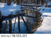 Маленькая речушка зимой. Стоковое фото, фотограф Александр Салук / Фотобанк Лори