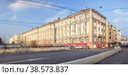 Street Staraya Basmannaya. Russia, Moscow (2015 год). Редакционное фото, фотограф Belikart / Фотобанк Лори