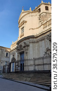 Chiesa di San Francesco Borgia. Via Crociferi, 17. Провинция Катания. Сицилия. Италия (2022 год). Редакционное фото, фотограф lana1501 / Фотобанк Лори